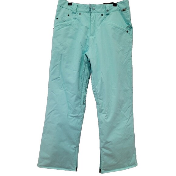 Burton DryRide Ski Snowboard Pants Womens Medium Mint Green Winter Lodge Warm - Picture 1 of 4